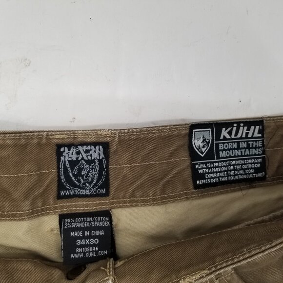Kuhl Ryder Pants Men Vintage Patina Dye Olive Brown Hiking Outdoors 34 x 30 - Picture 8 of 10